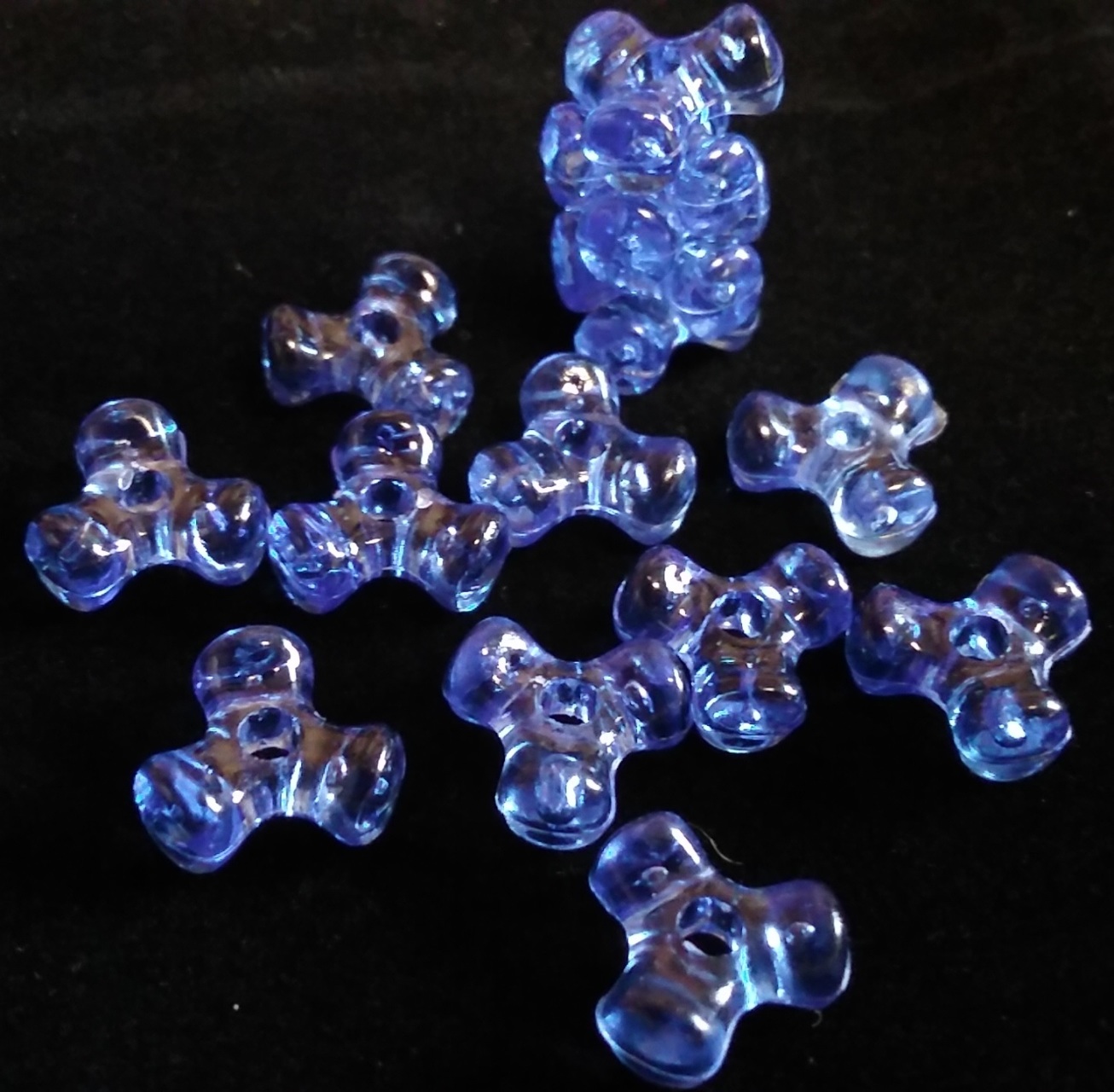 Faceted Plastic Beads, Starflake Transparent, 18mm, 1000-pc, Clear